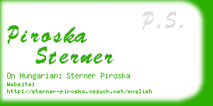 piroska sterner business card